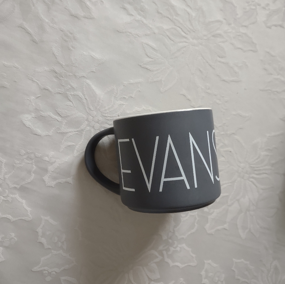 Evansville ceramic grey coffee one mug cup